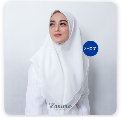 Jilbab Instan AFRA - Zanima ZH001 White
